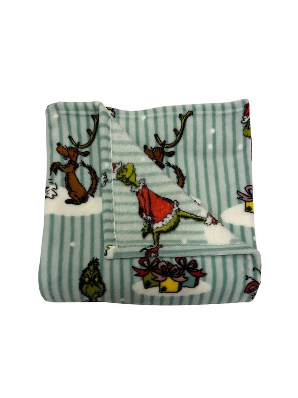 The Grinch Super Plush Throw Blanket NEW Dr Seuss Soft Warm 46” X 60”